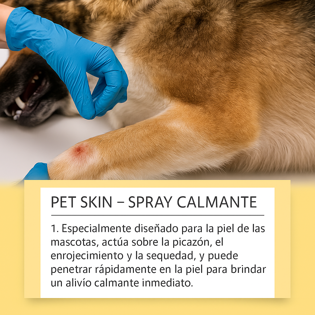 PetSkin-Tratamiento Natural para Piel Roja Irritada con Granitos o Dermatitis